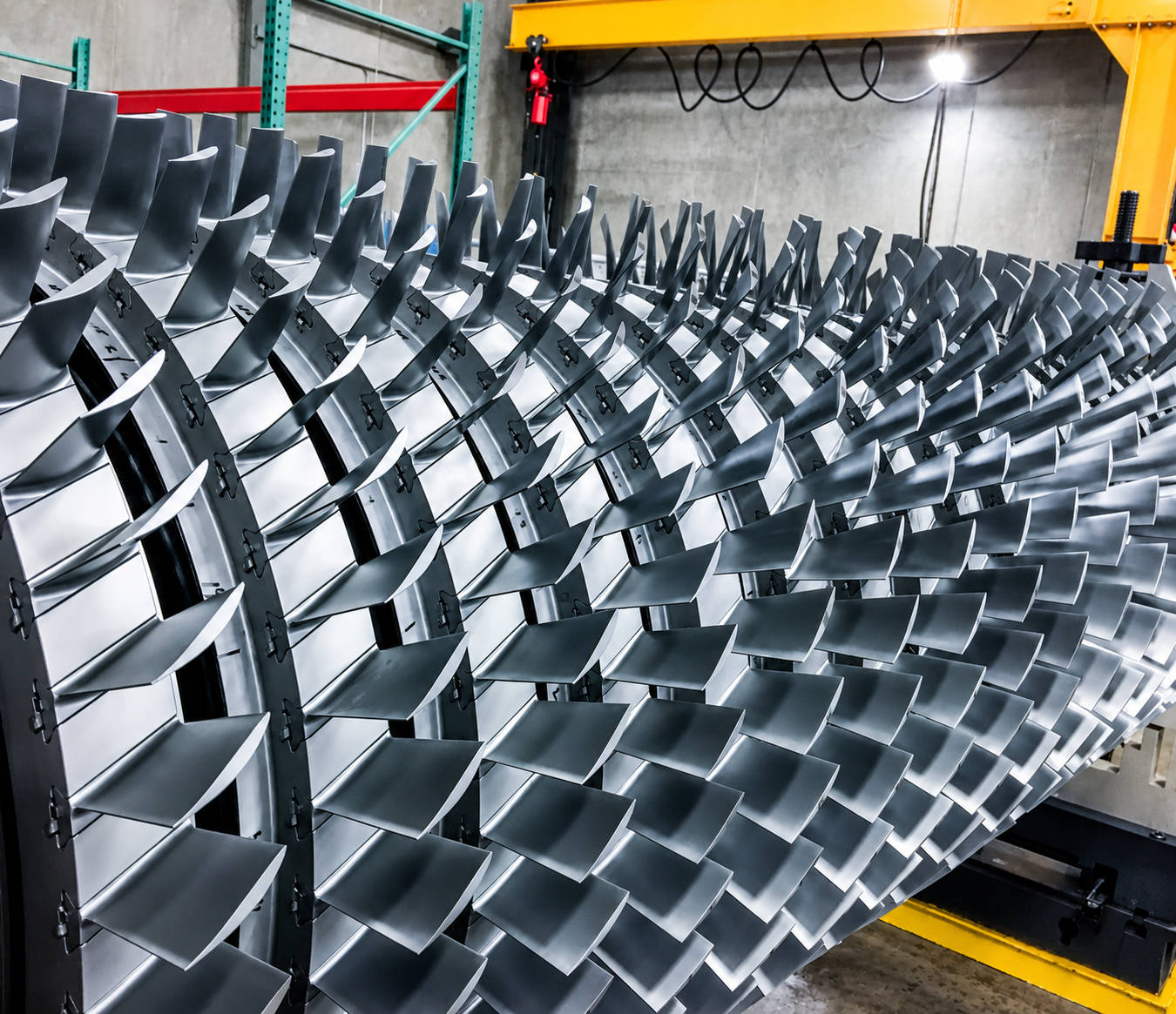 Axial compressor blade rows